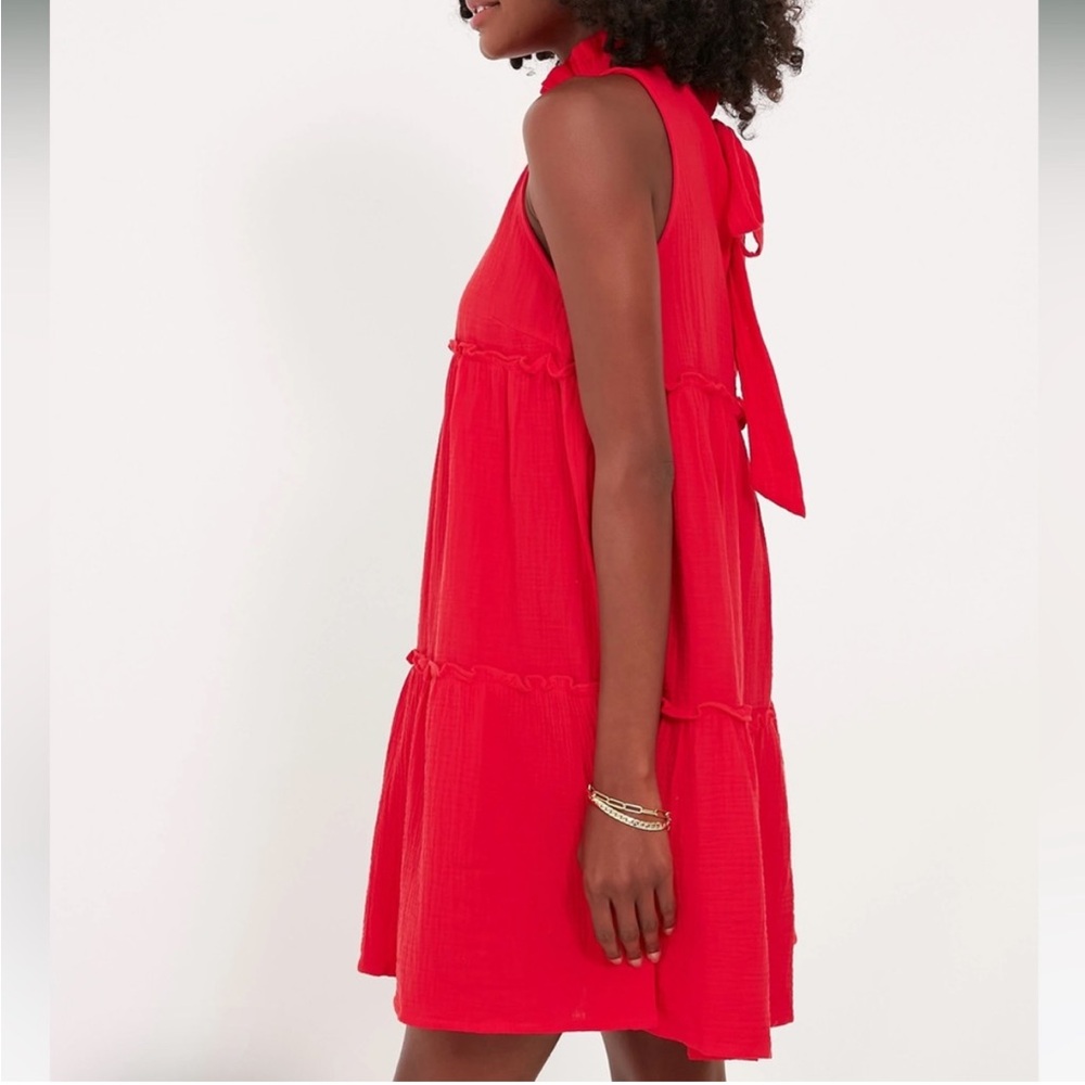 Quince Pomander Tuckernuck Red Gauze Dress - Picture 5 of 6